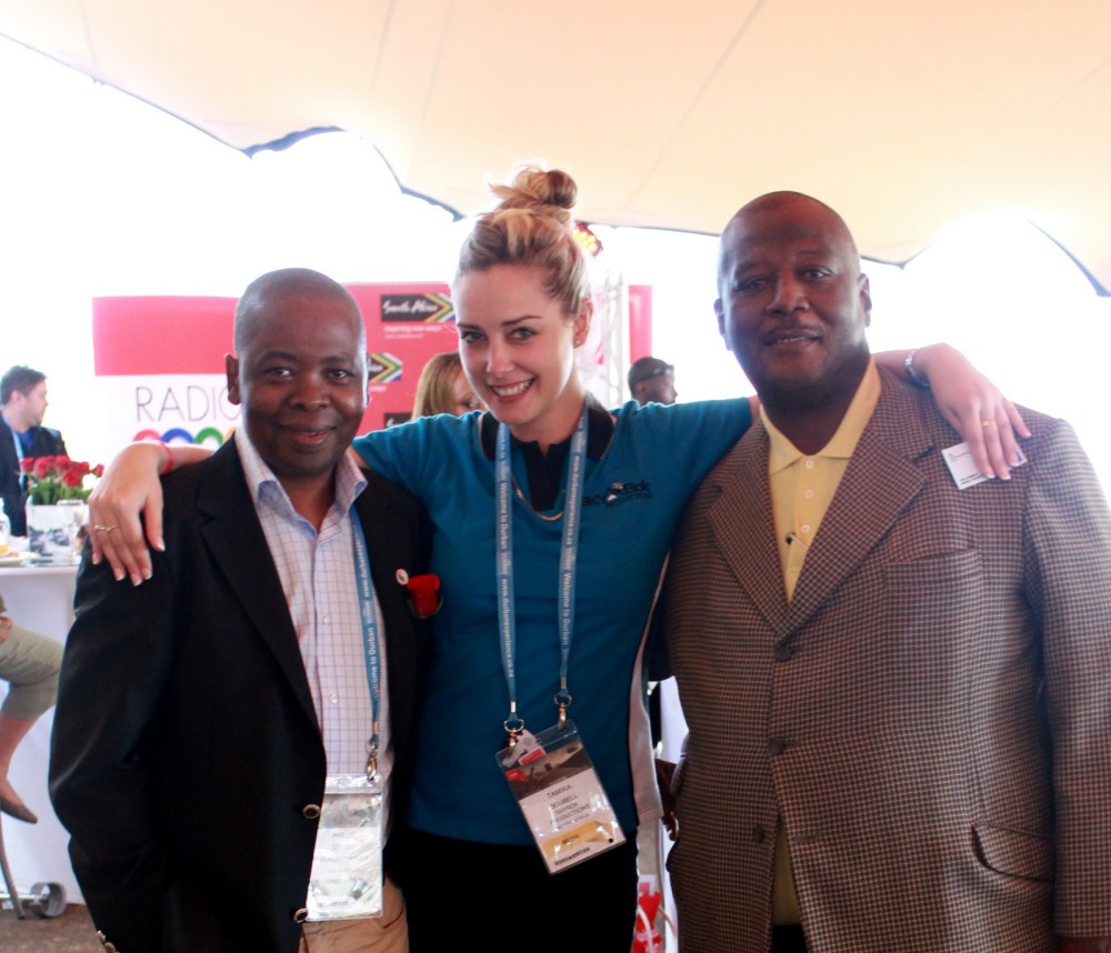With Head of Durban Tourism Phillip Sithole (on the left)