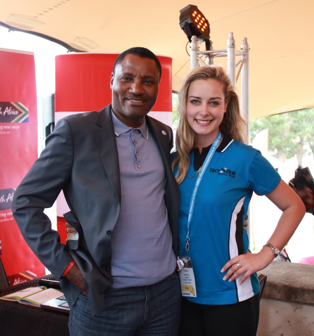 With the CEO of South African Tourism Thulani Nzima
